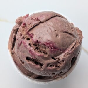 milk chocolate with a raspberry swirl